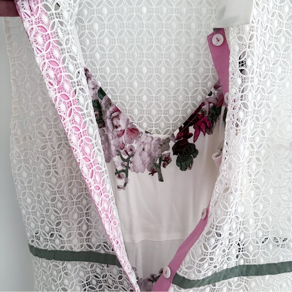 Anthropologie X Tracy Reece 2- Piece Cherry Blossom Midi Shirtdress - Picture 11 of 14